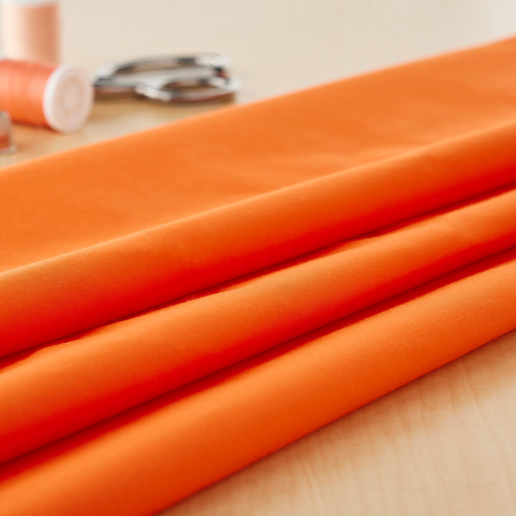 Feldman Orange Broadcloth Fabric